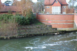 Bank protection downstream of Taplow Flow Control Structure